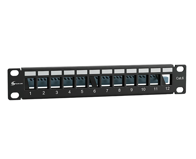 SPP-033201 Mini panel de conexi&oacute;n UTP en blanco de 12 puertos